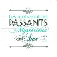 Carte citation Les mots sont les passants... - Collection Caractère - CAR026 - 14.5x14.5 cm