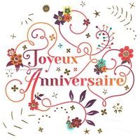 Carte joyeux anniversaire - Collection Caractère - CAR066 - 14.5x14.5 cm