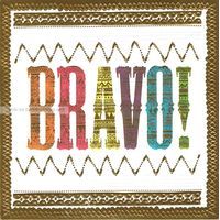 Carte Bravo - Collection Caractère - CAR070- 14.5x14.5 cm