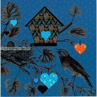 Carte Deco et Découpe - Sans texte coeur - DD48 - 14.5x14.5 cm