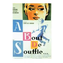 Carte A bout de soufle 1960 - Jean Luc Godard - 10.5x15 cm