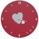 Horloge Sophie Janière "Motif cœur" couleur rouge