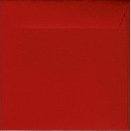 Enveloppe rouge carmin 14.5 x 14.5 cm