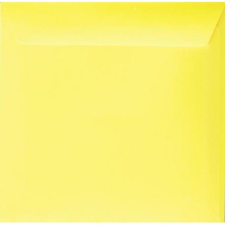 Enveloppe jaune citron 14.5 x 14.5 cm
