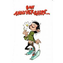 Carte Gaston Lagaffe "Bon anniversaire …" - 12x17 cm