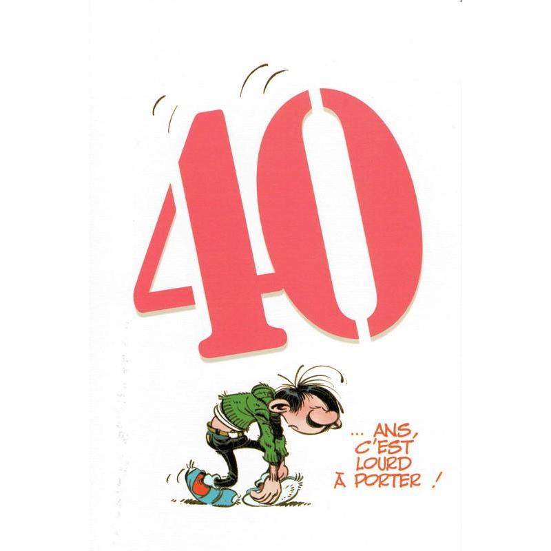 Carte Anniversaire 40 Ans Rouge