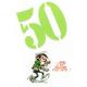 Carte Gaston Lagaffe "50 ... ans. C'est encore tout petit !" - 12x17 cm