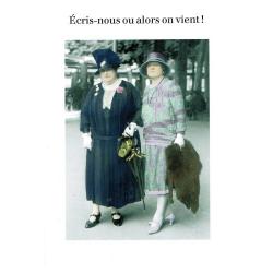 Carte humour de Cath Tate - Ecris-nous ou alors on vient ! - 10.5x15 cm