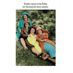 Carte humour de Cath Tate - Entre moi et la folie... - 10.5x15 cm