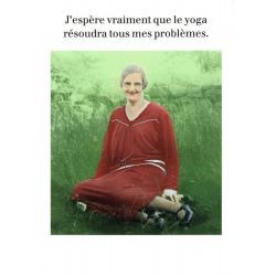 Carte humour de Cath Tate - Le Yoga... - 10.5x15 cm