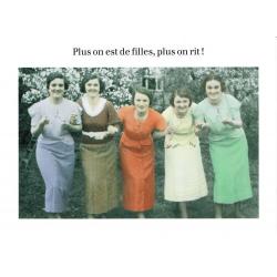 Carte humour de Cath Tate - Plus on est de filles... - 10.5x15 cm