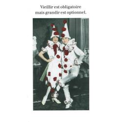 Carte humour de Cath Tate - Vieillir est obligatoire - 10.5x15 cm