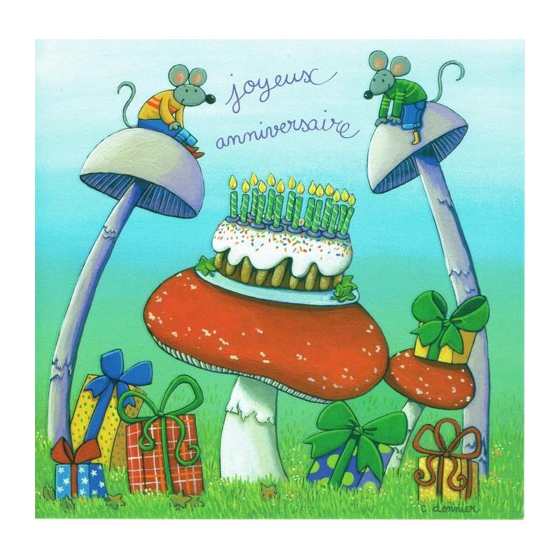 Carte Titi Pinson Christine Donnier Joyeux Anniversaire Les Champignons 13 5x13 5 Cm Planete Images Com Carte Titi Pinson Christine Donnier Joyeux Anniversaire Les Champignons 13 5x13 5 Cm Planete Images Com