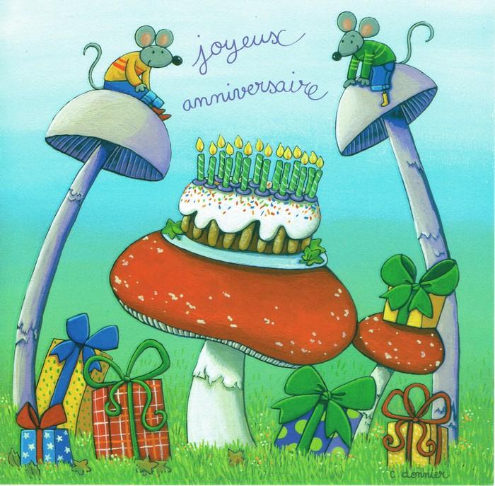 Carte Titi Pinson Christine Donnier Joyeux Anniversaire Les Champignons 13 5x13 5 Cm Planete Images Com Carte Titi Pinson Christine Donnier Joyeux Anniversaire Les Champignons 13 5x13 5 Cm Planete Images Com
