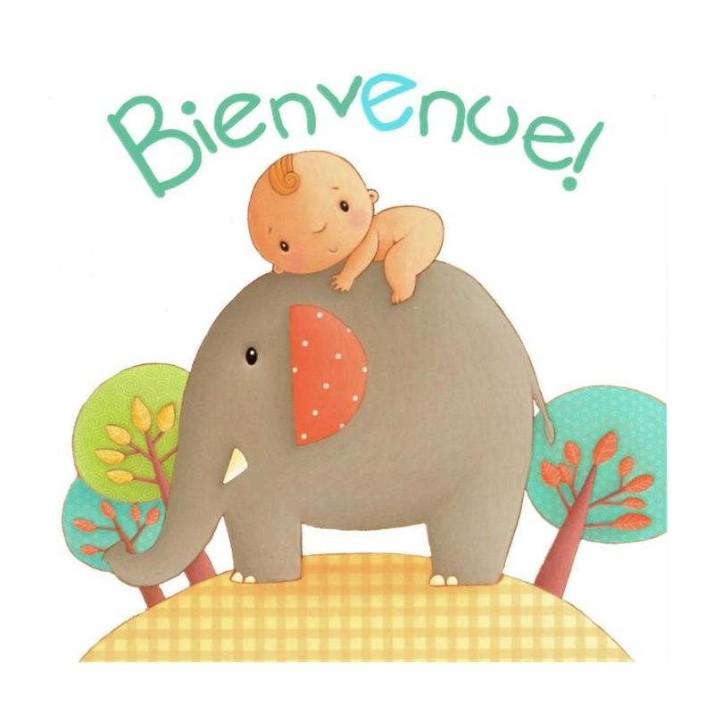 Carte Elen Lescoat : Titi Pinson - Bienvenue ! (naissance) - 13.5x13.5 cm 