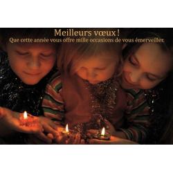 Carte de Voeux citation "Meilleurs Voeux! Que cette année..." - 12x17 cm