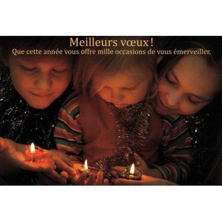 Carte de Voeux citation "Meilleurs Voeux! Que cette année..." - 12x17 cm