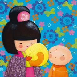 Carte Myriam Lakraa - Takara & Jizo, série Pop - 14x14 cm