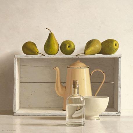 Carte Willem de_Bont - Five Pears on Box - 14x14 cm