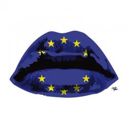 Carte Morgan Paslier - Euro Kiss - 14x14 cm