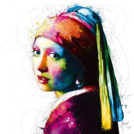 Carte Patrice Murciano - Vermeer Pop / La fille à la perle - 14x14 cm