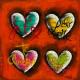 Carte Carine Mougin - Je t'aime III - 14x14 cm