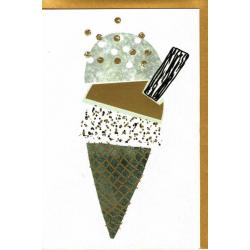 Carte Very Chic - Cornet de glace - 12x17 cm