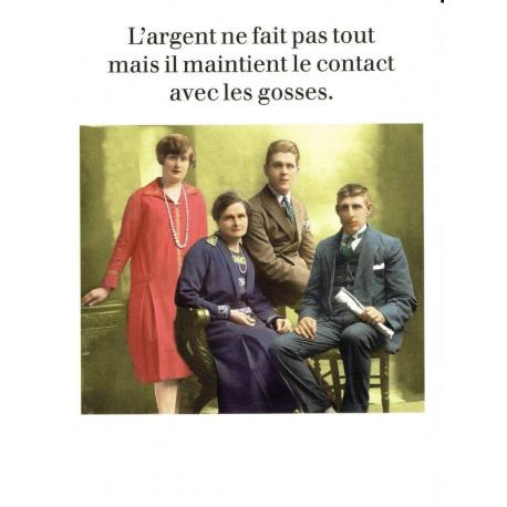 Carte Cath Tate - L'argent ne fait pas tout mais il...- 10.5x15 cm