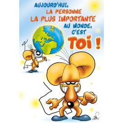 Carte double Ze Souris - Aujourd'hui, la personne la plus importante ... - 22X32 cm