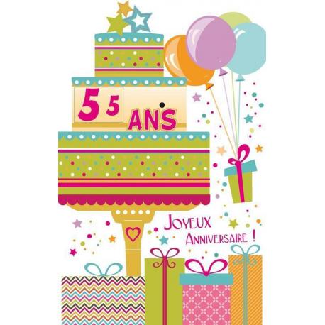 Carte âge ... Joyeux anniversaire - Pour ton anniversaire... - 11.5x18 cm