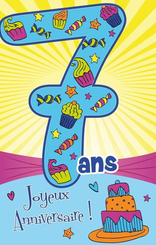 Carte Age 7 Ans Joyeux Anniversaire Il Parait Que 7 Ans 11 5x18 Cm Planete Images Com