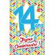 Carte âge 14 ans Joyeux anniversaire - Musique, livres, cinéma... - 11.5x18 cm