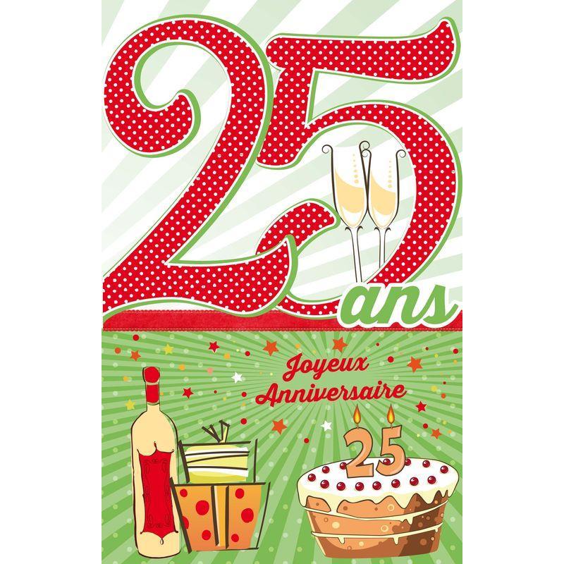 Carte anniversaire 25 ans femme - Le blog de Sab