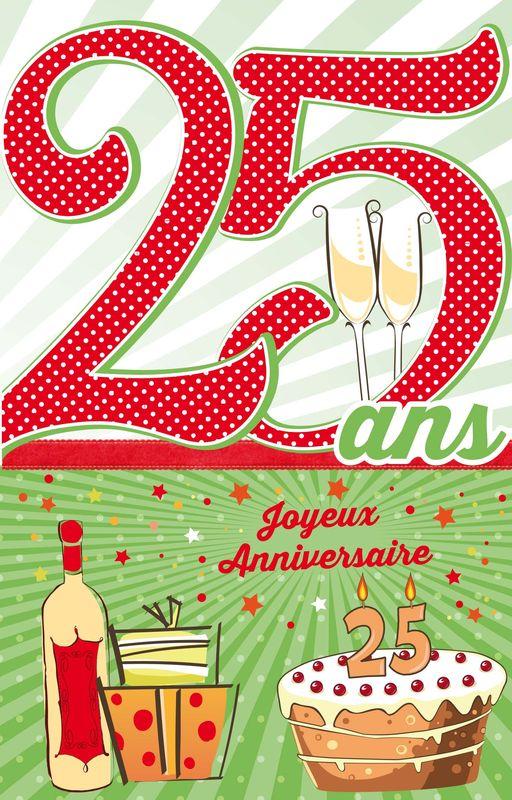 Carte Age 25 Ans Joyeux Anniversaire Un Quart De Siecle 11 5x18 Cm Planete Images Com Carte Age 25 Ans Joyeux Anniversaire Un Quart De Siecle 11 5x18 Cm Planete Images Com