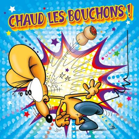 Carte Ze Souris - Chaud les bouchons... - 15x15 cm