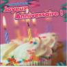 Carte Ze Souris - Une bougie de plus, Joyeux anniversaire!... - 15x15 cm