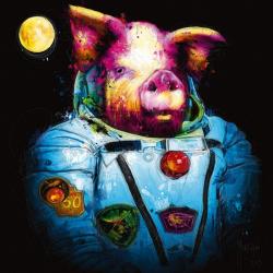 Carte Patrice Murciano - Pig in Space - 14x14 cm