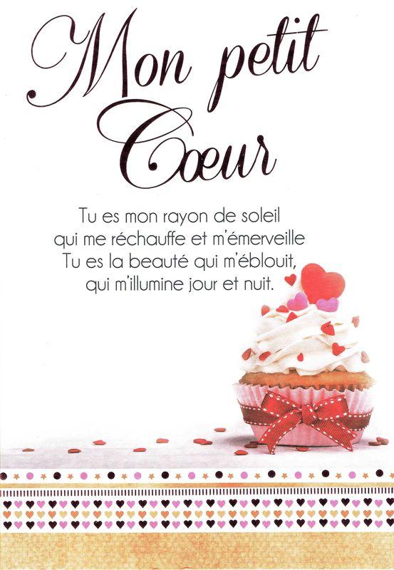 Carte Les Mots Du Bonheur Mon Petit Coeur Tu Es Mon Rayon De Soleil 11 8x17 Cm Planete Images Com