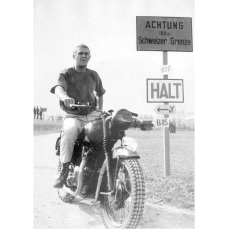 Affiche Steve Mc Queen - La Grande Evasion - moto - Dim: 50x70 cm