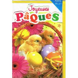 Carte Joyeuses Pâques - Oeufs et petits poussins... - 11.5x17.3 cm