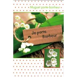 Carte 1er Mai - Je porte bonheur... - 11.5x17.3 cm
