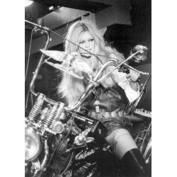 Affiche Brigitte Bardot - En Harley Davidson - Affiche 50x70 cm