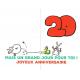Carte Show lapin - 20 ans un petit jour pour l'humanité... - Carte anniversaire
