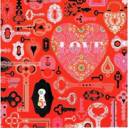 Carte Deco et Découpe - Love - DD38 - 14.5x14.5 cm