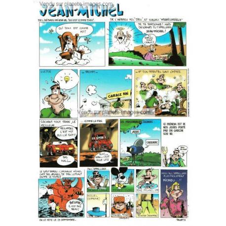 Carte prénoms en BD - Jean-Michel - 15x21 cm