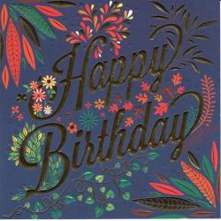 Carte Happy Birthday - Collection Caractère - CAR085 - 14.5x14.5 cm