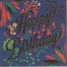 Carte Happy Birthday - Collection Caractère - CAR085 - 14.5x14.5 cm