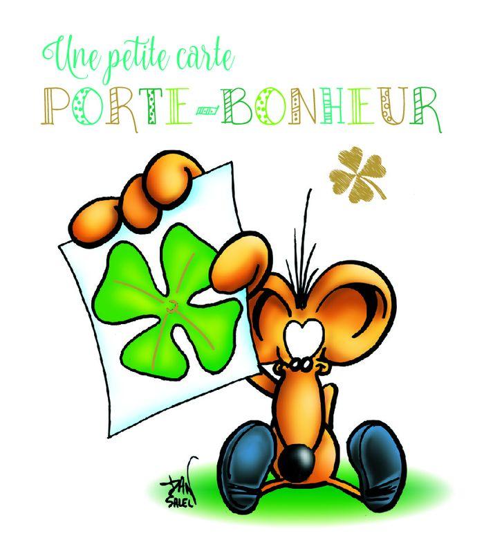 Carte Ze Souris Folie S Une Petite Carte Porte Bonheur Carte Double 13 7x15 5 Cm Planete Images Com