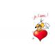 Carte Ze souris folie's - Pour toi une petite carte pur un grand... - Carte double 13.7x15.5 cm