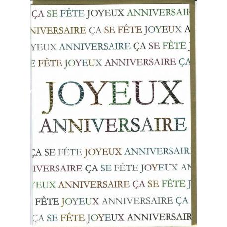 Carte double Sparkle - Joyeux anniversaire Ca se fête - 12x17 cm